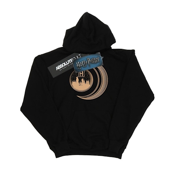 Harry Potter Dam/Kvinnor Hogwarts Moon Hoodie M Svart Black M