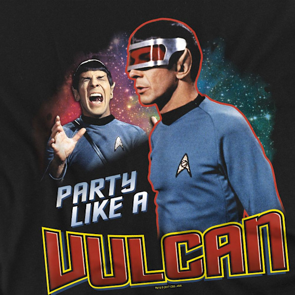 Star Trek Herr Party Like a Vulcan T-Shirt S Svart Black S