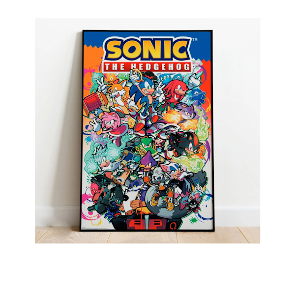 Sonic The Hedgehog Karaktär Affisch 91cm x 61cm Flerfärgad Multicoloured 91cm x 61cm