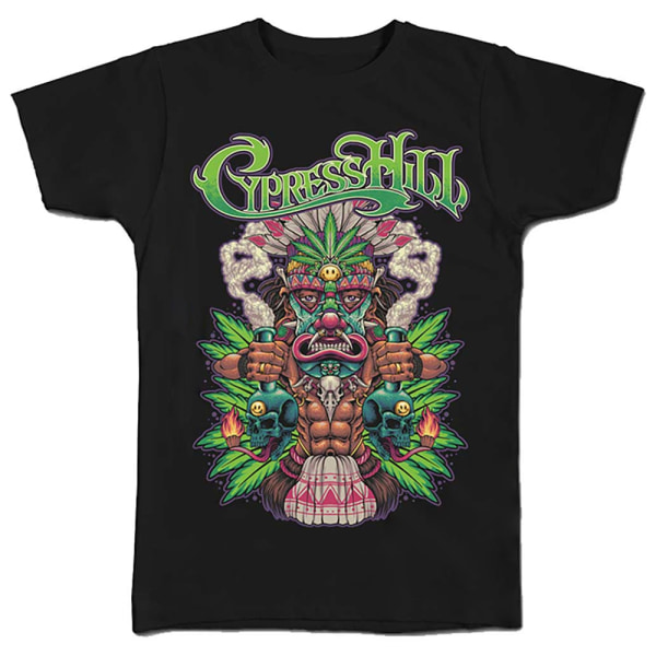 Cypress Hill Unisex Adult Tiki Time Bomull T-shirt S Svart Black S