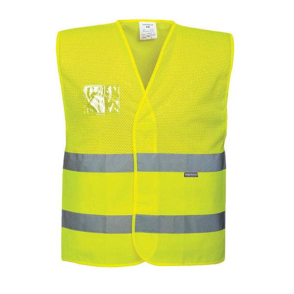 Portwest Herr C494 Hi-Vis Väst S-M Gul Yellow S-M