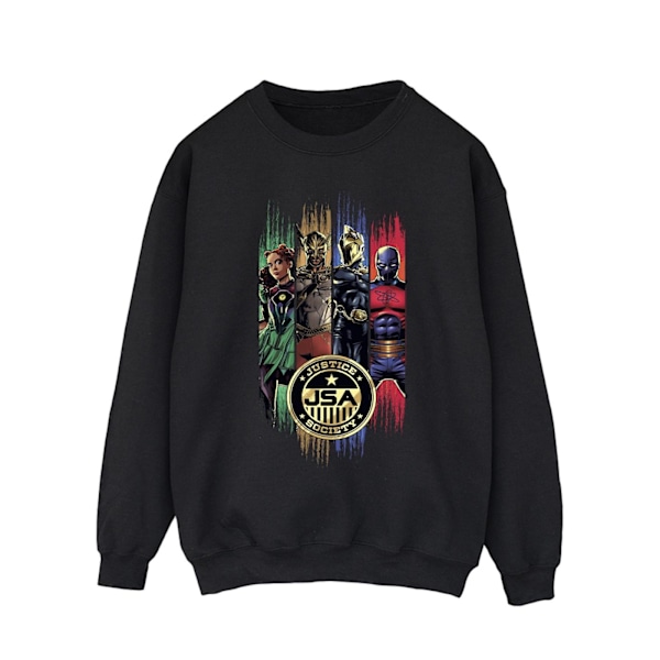 DC Comics Herr Svart Adam JSA Guld Badge Sweatshirt XL Svart Black XL