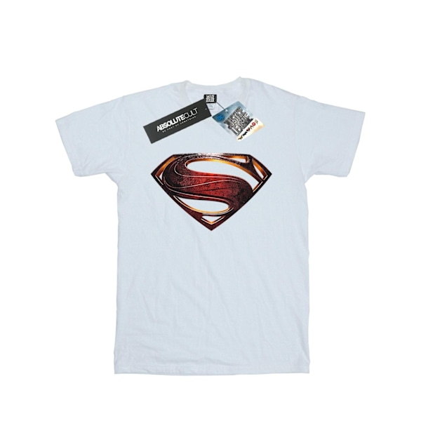 Superman T-shirt i bomull med logotyp för män, XXL, vit White XXL