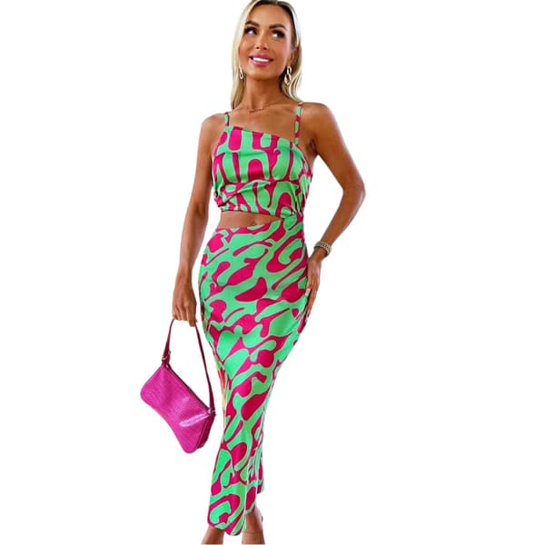 AX Paris Dam/Dam Abstrakt Polyester Asymmetrisk Cut Out Mi Multicoloured 14 UK