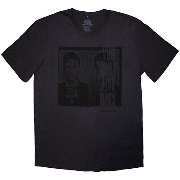 Frank Sinatra Unisex Vuxen Mugshot T-Shirt S Kolgrå Charcoal Grey S