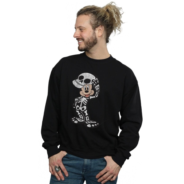 Disney Herr Mickey Mouse Skelett Sweatshirt S Svart Black S