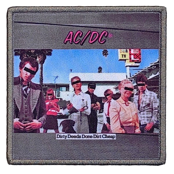 AC/DC Dirty Deeds Done Dirt Cheap Standard Strykjärn på lapp En Si Multicoloured One Size