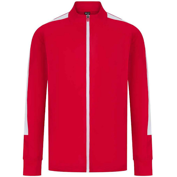 Finden & Hales Stickad Träningsoverdel för Män M Röd/Vit Red/White M