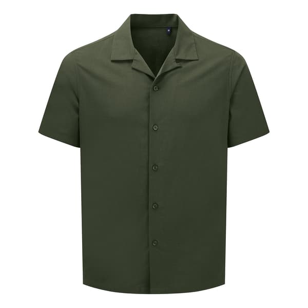 Wombat Herrskjorta Avslappnad Passform XL Enfärgad Oliv Solid Olive XL