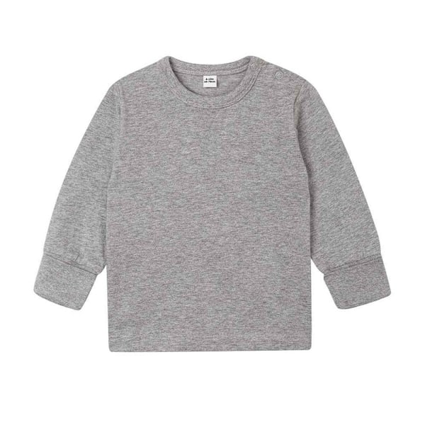 Babybugz Baby Shoulder Poppers Lång Pyjamas Set 2-3 År Heather Marl Heather Marl 2-3 Years