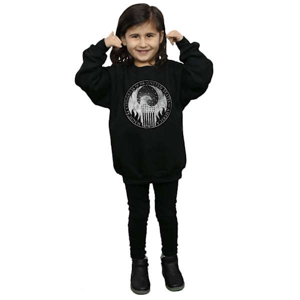 Fantastiska vidunder Girls Distressed Magical Congress Sweatshirt 9 Black 9-11 Years