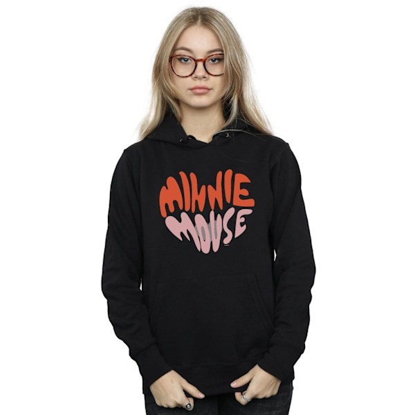 Disney Dam/Kvinnor Minnie Mouse Hjärtformad Hoodie XL Svart Black XL