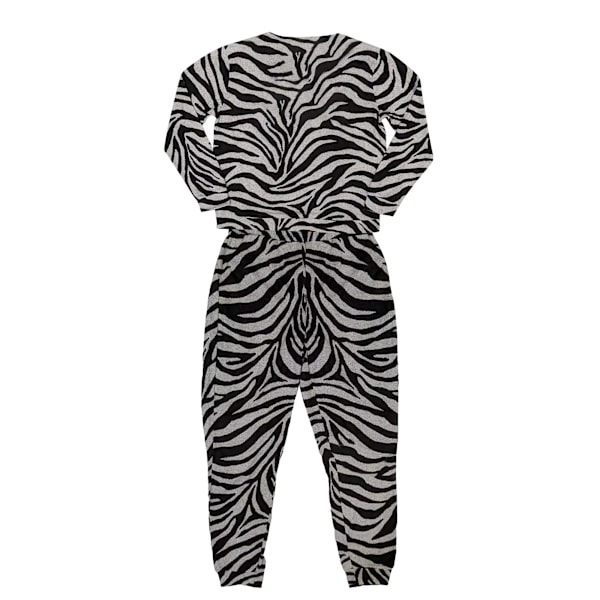 AC/DC Dam/Dam Zebra Print Logo Lång Pyjamas Set XS Svart/Vit Black/White XS