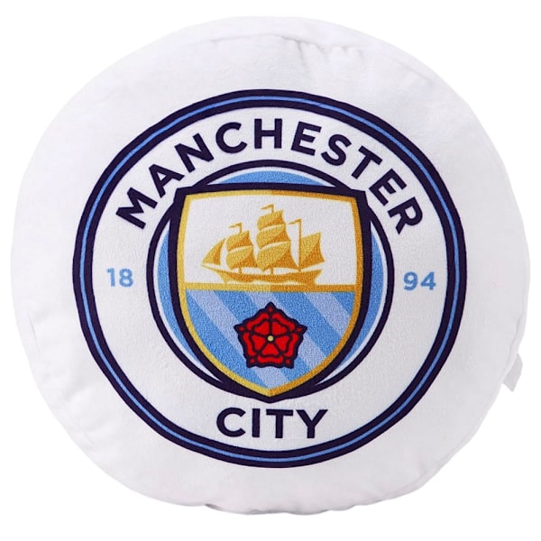 Manchester City FC Fylld Kudde One Size Vit/Blå White/Blue One Size