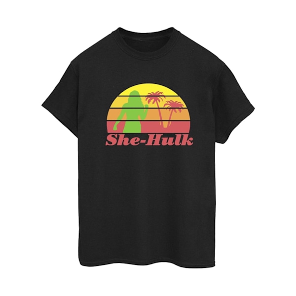 Marvel Dam/Damer She-Hulk: Attorney At Law Sunset Flex Bomull Boyfriend T-Shirt XL Svart Black XL