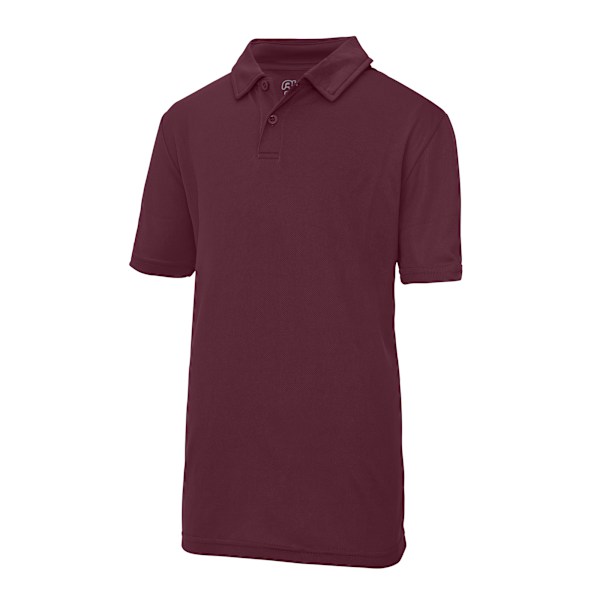 AWDis Just Cool Kids Unisex Sports Polo Plain Shirt 5-6 år B Burgundy 5-6 Years