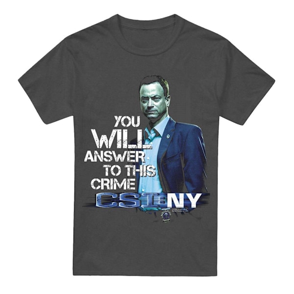 CSI: NY Unisex Vuxen You Will Answer T-Shirt S Kolgrå Charcoal S