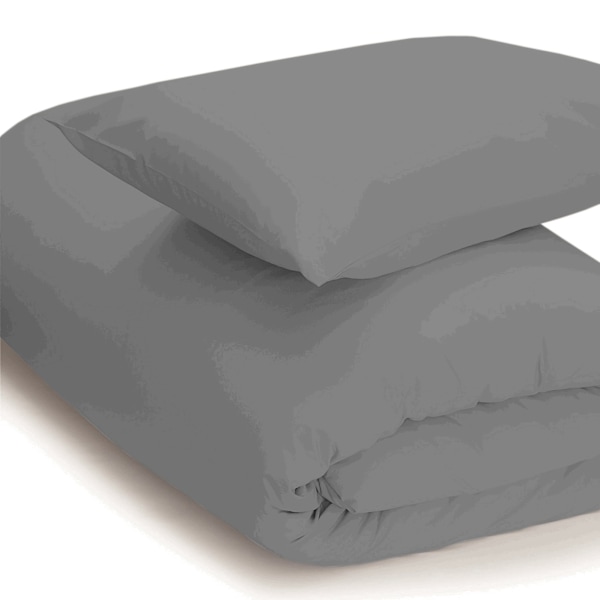 Belledorm Easycare Percale Påslakan Kingsize Grå Grey Kingsize