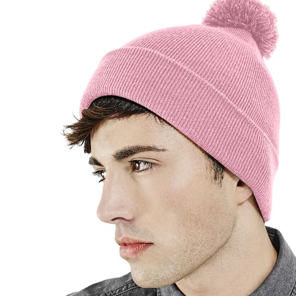Beechfield Unisex Vuxen Original Pom Pom Mössa En Storlek Dusty Dusty Pink One Size