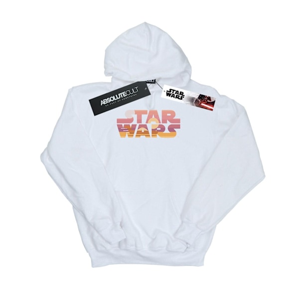 Star Wars Dam/Kvinnor Tatooine Suns Logo Hoodie M Vit White M