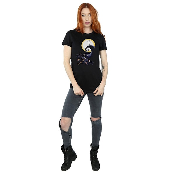 Nightmare Before Christmas Dam/Damer Cemetery Bomull Boyfriend T-shirt Black 3XL