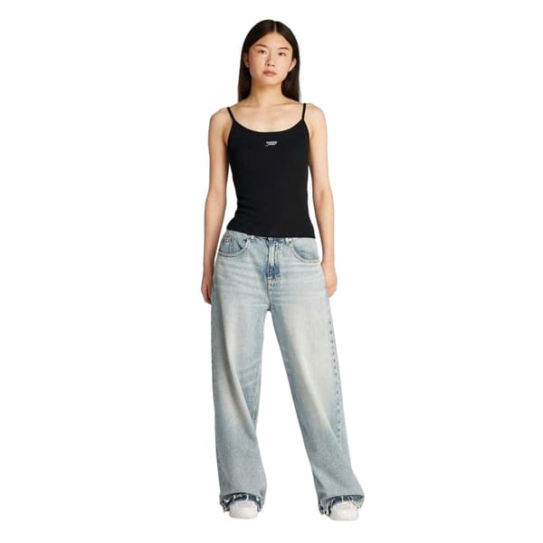 Tommy Jeans Dam/Dam Script Bomullsblandning Spagettiband S Black 14 UK