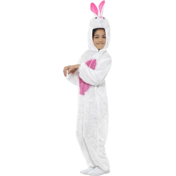 Smiffys Barn Kanin-jumpsuit 4-6 år Vit White 4-6 Years