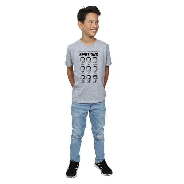 The Big Bang Theory Pojkar Sheldon Känslor Bomulls T-shirt 12-13 Sports Grey 12-13 Years