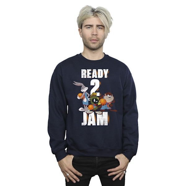 Space Jam: A New Legacy Mens Ready 2 Jam Sweatshirt L Marinblå Navy Blue L