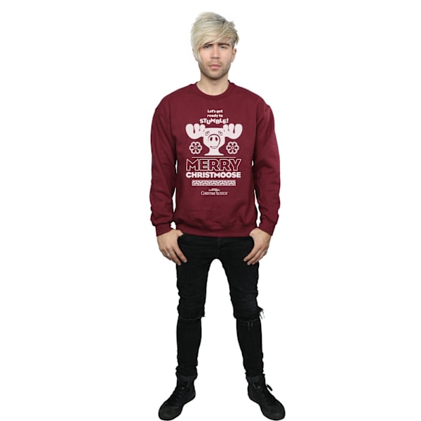 National Lampoon's Christmas Vacation Herr Merry Christmoose Sweatshirt Burgundy XXL