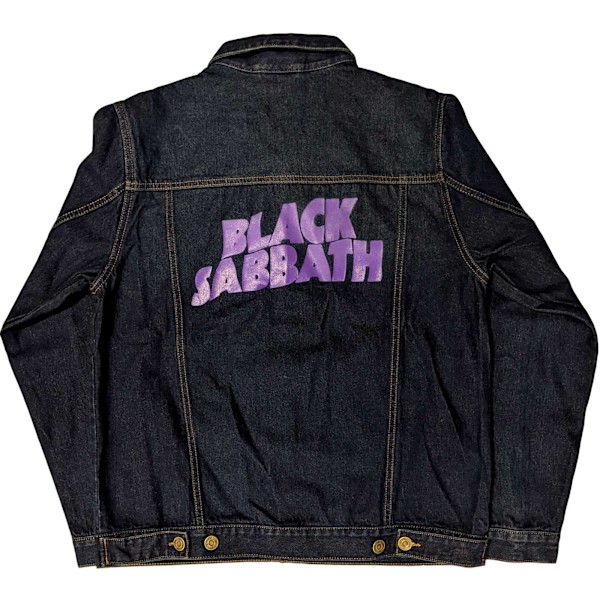Black Sabbath Unisex Adult Wavy Logo Denim Jacket L Denim Blue Denim Blue L