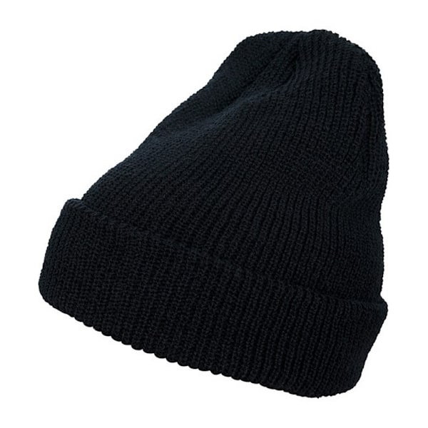 Flexfit Unisex Vuxen Stickad Lång Mössa En Storlek Svart Black One Size