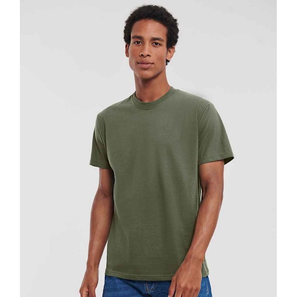Russell Herr T-shirt i ringspun bomull, klassisk modell, XL, olivgrön Olive Green XL