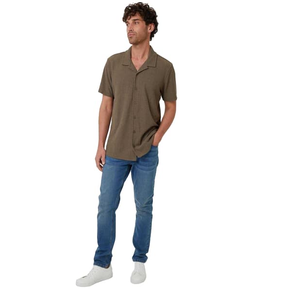 Threadbare Herrskjorta Selkirk Relaxed Fit M Khakigrön Khaki Green M