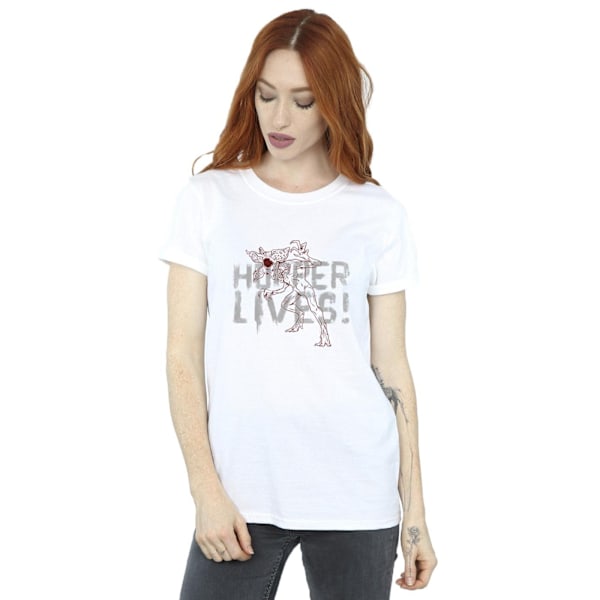 Netflix Dam/Kvinnor Stranger Things Hoppers Live Bomull Pojkvän T-Shirt White 3XL