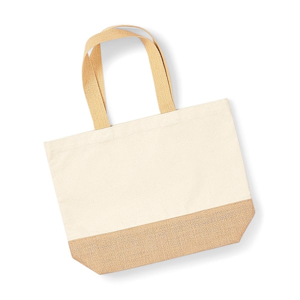 Westford Mill Jute Base Canvas Tote One Size Natural Natural One Size