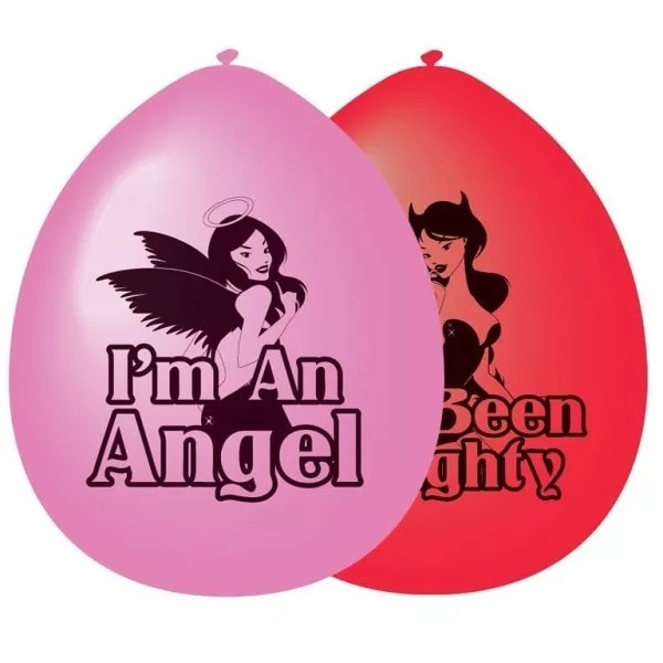 Amscan Good Girl/Bad Girl Latexballonger (10-pack) One Size Pink/Red One Size
