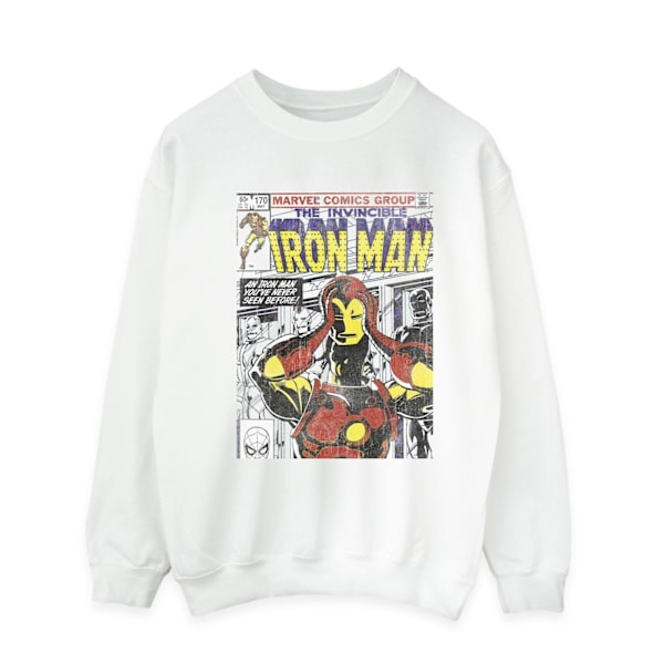 Marvel Herr Iron Man Head Gear Off Sweatshirt M Vit White M