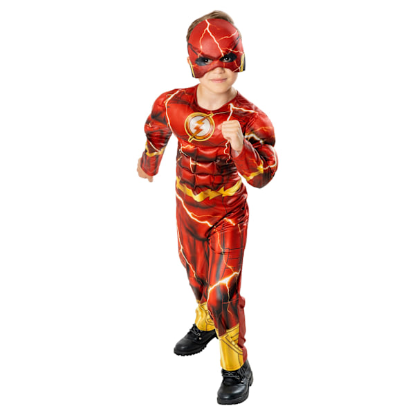 Flash Barn/Barnkostym 7-8 år Röd/Guld Red/Gold 7-8 Years