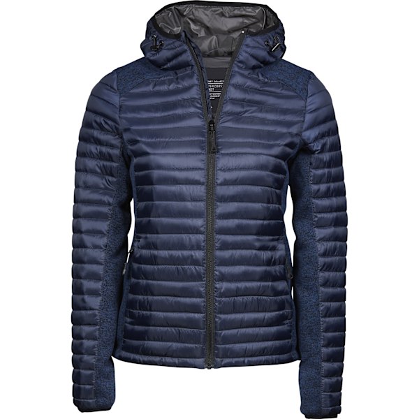 Tee Jays Dam/Damer Crossover Huvtröja Vadderad Utomhusjacka X Navy/Navy Melange XL