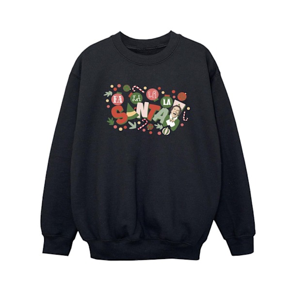 Elf Boys Santa Fa La La Sweatshirt 12-13 år Svart Black 12-13 Years