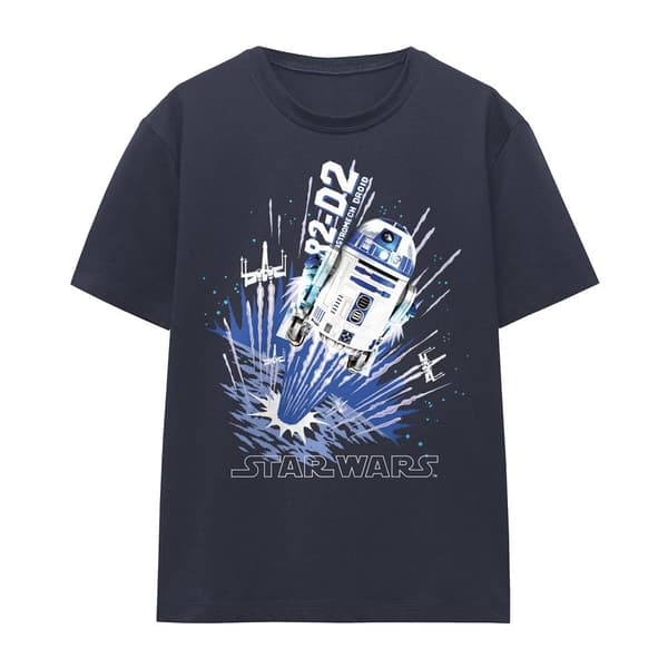Star Wars Dam/Kvinnor Blast Off R2-D2 T-Shirt M Mörkblå Deep Navy M
