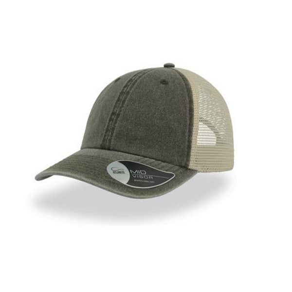Atlantis Unisex Case Pigment Dyed 6 Panel Trucker Cap One Size Olive One Size