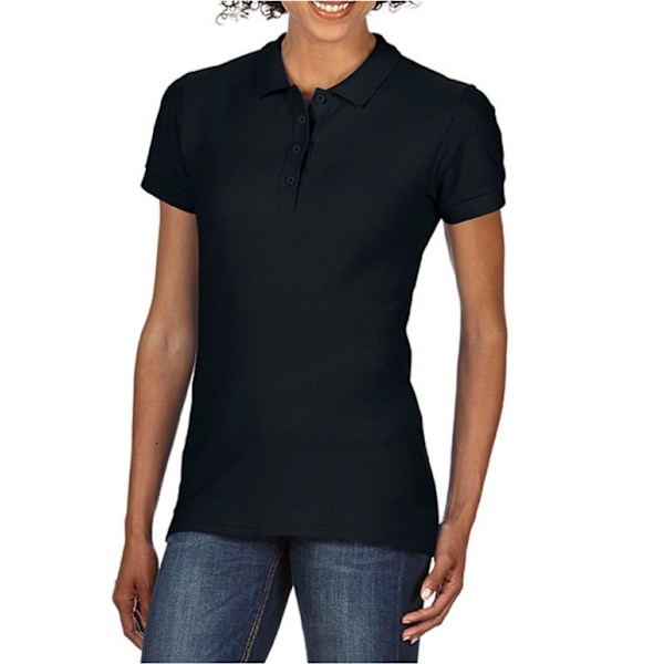 Gildan Dam/Dam Dubbel Piqué Poloshirt S Svart Black S