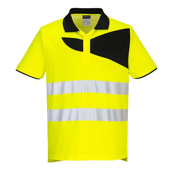 Portwest Herr PW2 Bomulls-Hi-Vis Polotröja 4XL Gul/Svart Yellow/Black 4XL