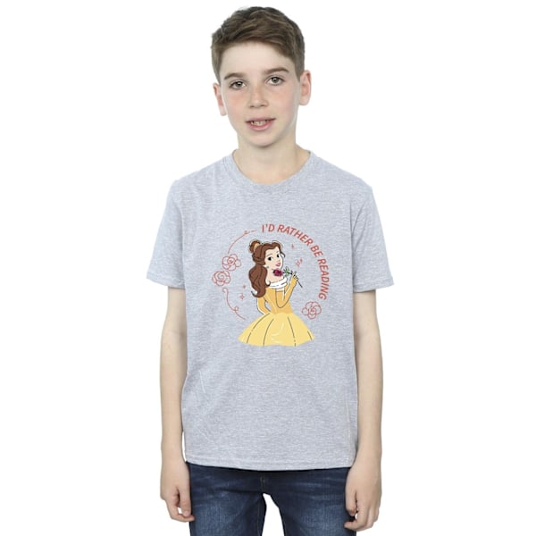 Disney Boys Beauty And The Beast I´d Rather Be Reading T-Shirt Sports Grey 7-8 Years