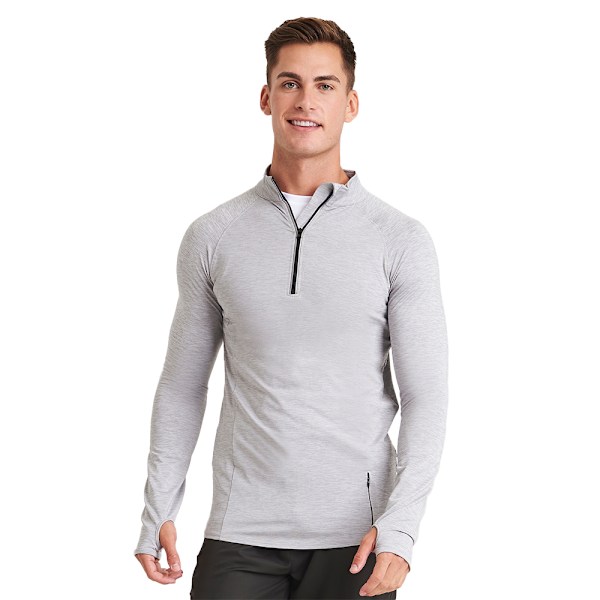 Awdis Cool-Flex Half Zip Långärmad Topp XXL Silvergrå Silver Grey XXL