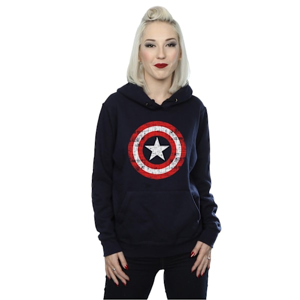 Marvel Womens/Ladies Avengers Captain America Repad Sköld Navy Blue XL