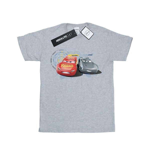 Disney Girls Cars Lightning Vs Storm Bomull T-shirt 7-8 år S Sports Grey 7-8 Years