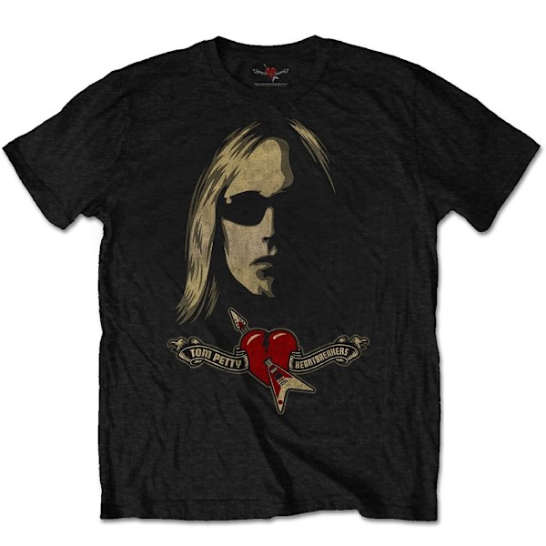 Tom Petty & The Heartbreakers Unisex Adult Shades Logo T-Shirt Black M